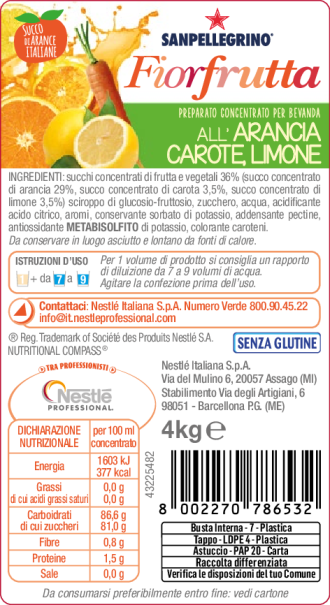 Fiorfrutta Arancia Carota Limone