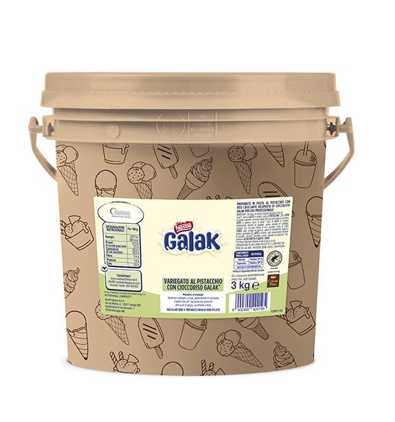 Variegato al pistacchio con croccante Cioccoriso Galak