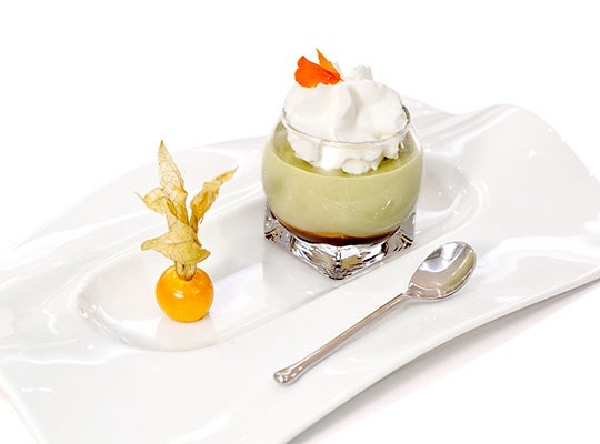 Panna Cotta con Galak al Pistacchio
